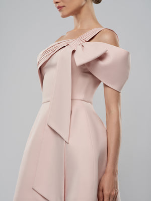 Calin Dress - Blush Pink Off Shoulder Mini Dress alt hover