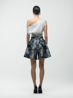 Leah Top - White Asymmetric Off-Shoulder Top alt hover