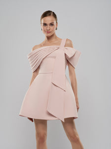 Calin Dress - Blush Pink Off Shoulder Mini Dress - Leen Moughrabi 36 / Pink Calin Dress - Blush Pink Off Shoulder Mini Dress - Leen Moughrabi 36 / Pink