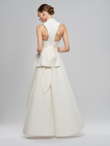 Fleur Dress - Off White A-Line High Neck Maxi Dress Fleur Dress - Off White A-Line High Neck Maxi Dress
